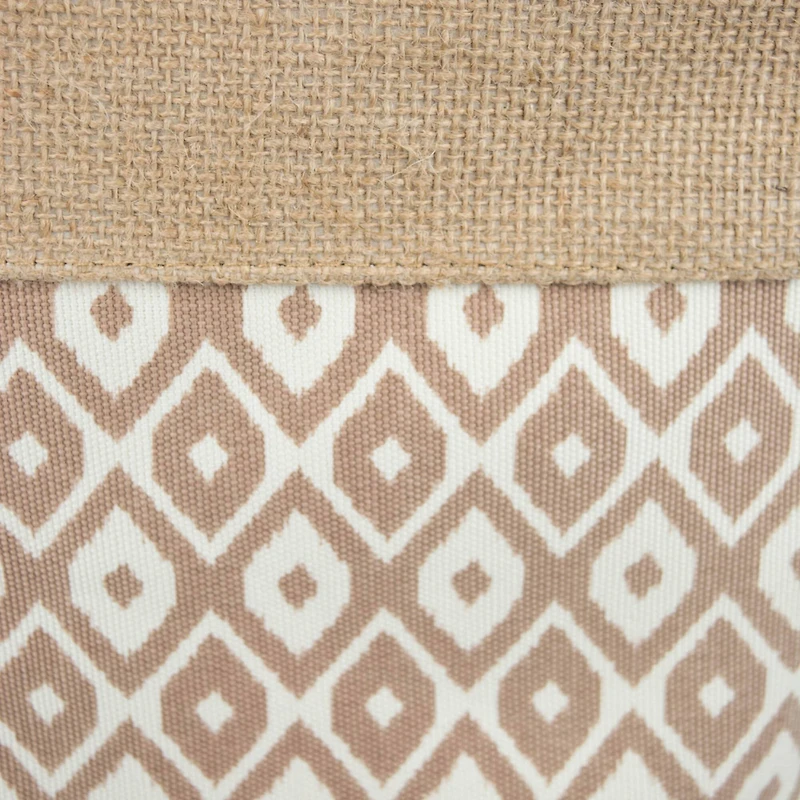 DII® 12" Brown Ikat Round Burlap Bin