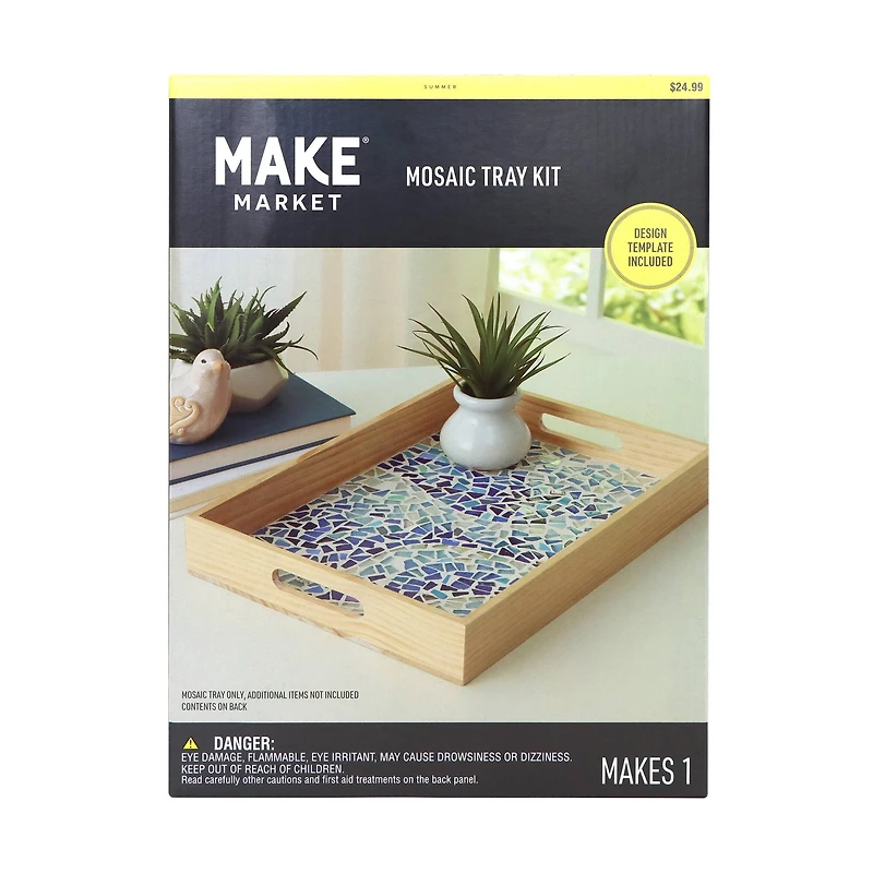 10" x 14" Blue Wave Mosaic Tray Kit by Make Market®