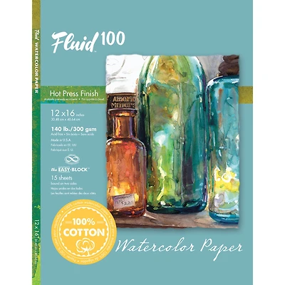 Global Art Fluid 100™ Hot Press Watercolor Paper Block