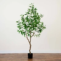 7ft. Potted Long Leaf Greco Eucalyptus Tree with Real Touch Leaves
