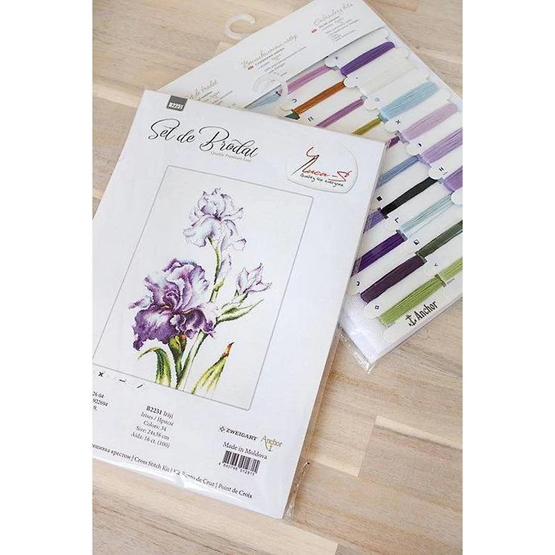 Luca-s Irises Counted Cross Stitch Kit