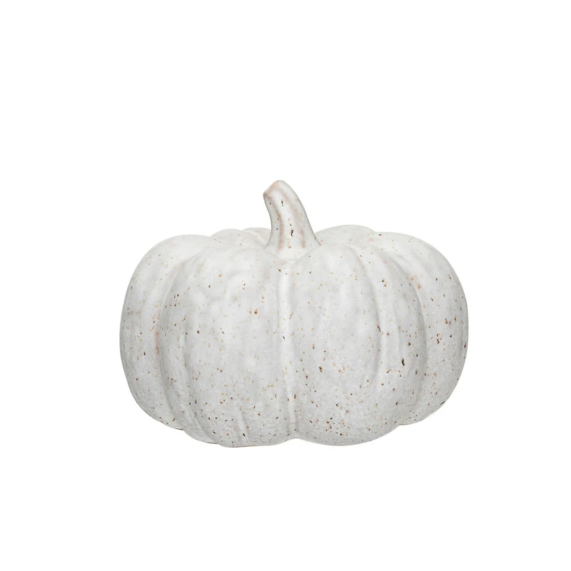 Hello Honey® 7.75" Cream Reactive Glaze Stoneware Pumpkin Décor