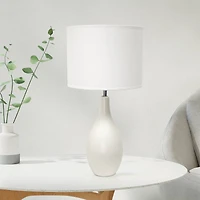 Creekwood Home Essentix 18.1" Off White Dewdrop Table Lamp