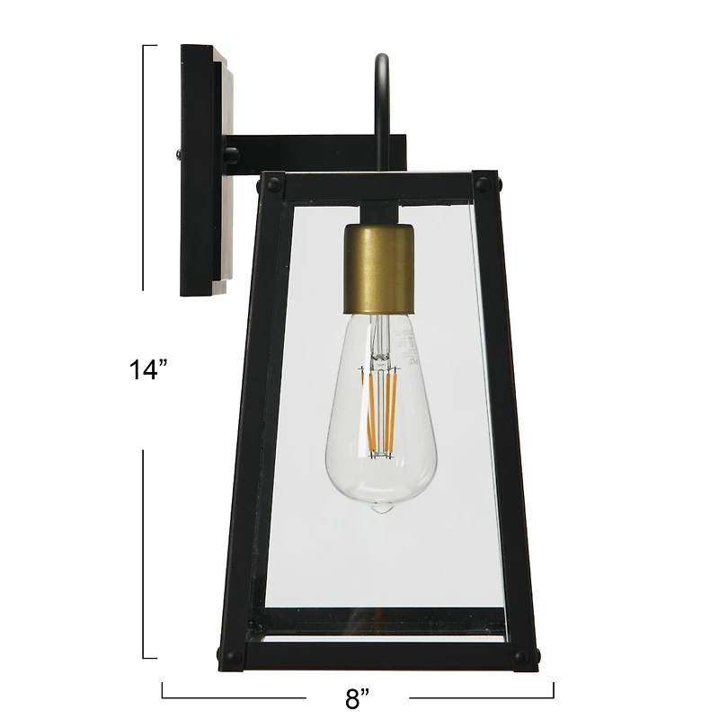 Hello Honey® Robert Stevenson Lighting Dorchester Oil Rubbed Bronze Metal & Glass Outdoor Light