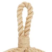 34" Tan Round Coastal Wall Mirror