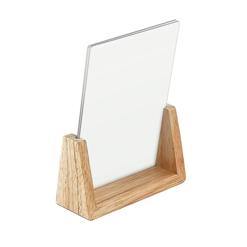 Expressions™ Clear Plastic Frame with Wood Base by Studio Décor