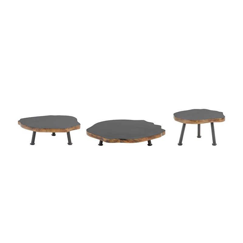 Tree Disc Pedestal Tray Set