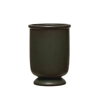 Hello Honey® 8.75" Green Reactive Glaze Round Stoneware Vase