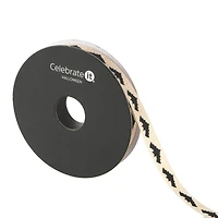 3/8" x 4yd. Black Bats Linen Ribbon by Celebrate It® Halloween
