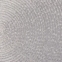 DII® Metallic Silver Round Polypropylene Woven Placemat (Set of 4)
