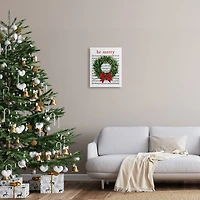 Stupell Industries Be Merry Holiday Music Wreath Canvas Wall Art
