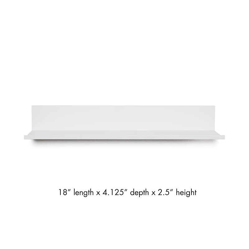 Hangz™ White No Stud 4" Depth Floating Shelf