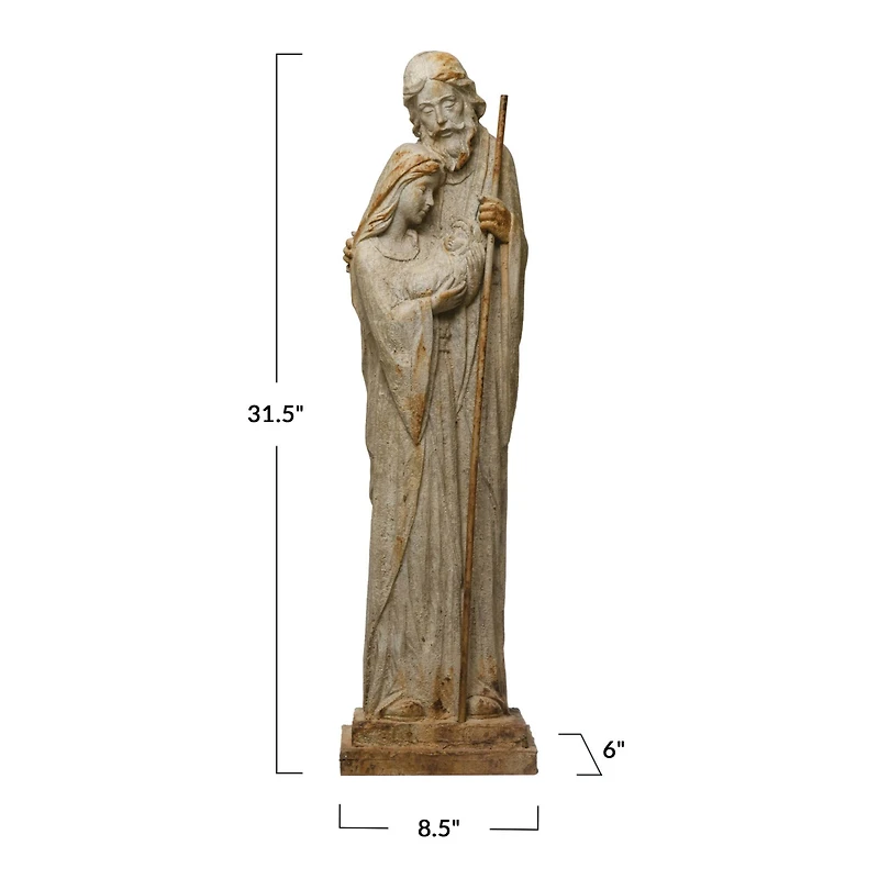 Hello Honey® 31.5" Distressed Magnesia Holy Family Accent
