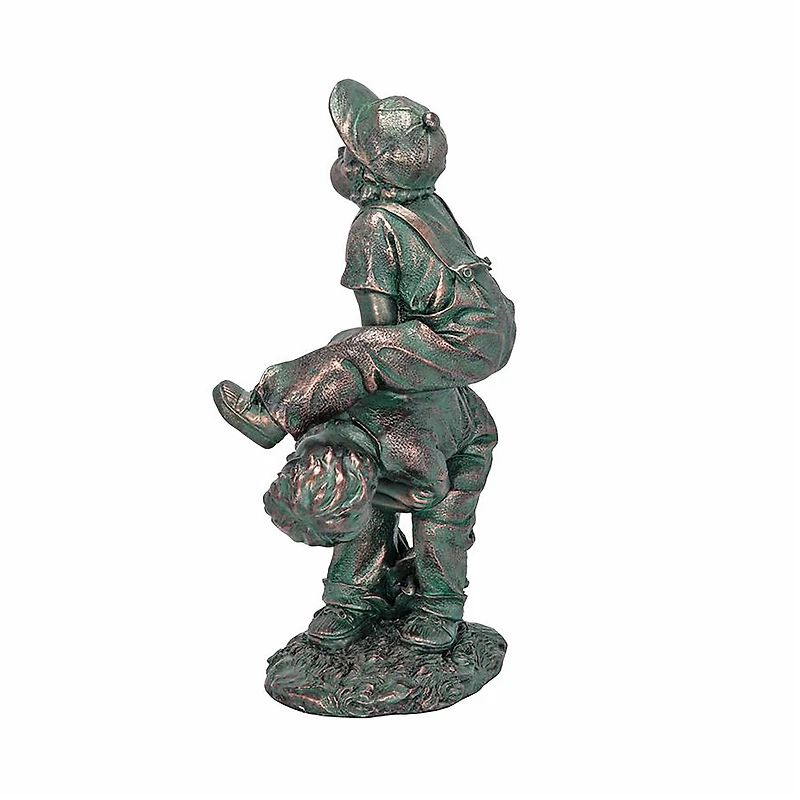 Design Toscano 16" Leap Froggin Playing Boys Garden Statue