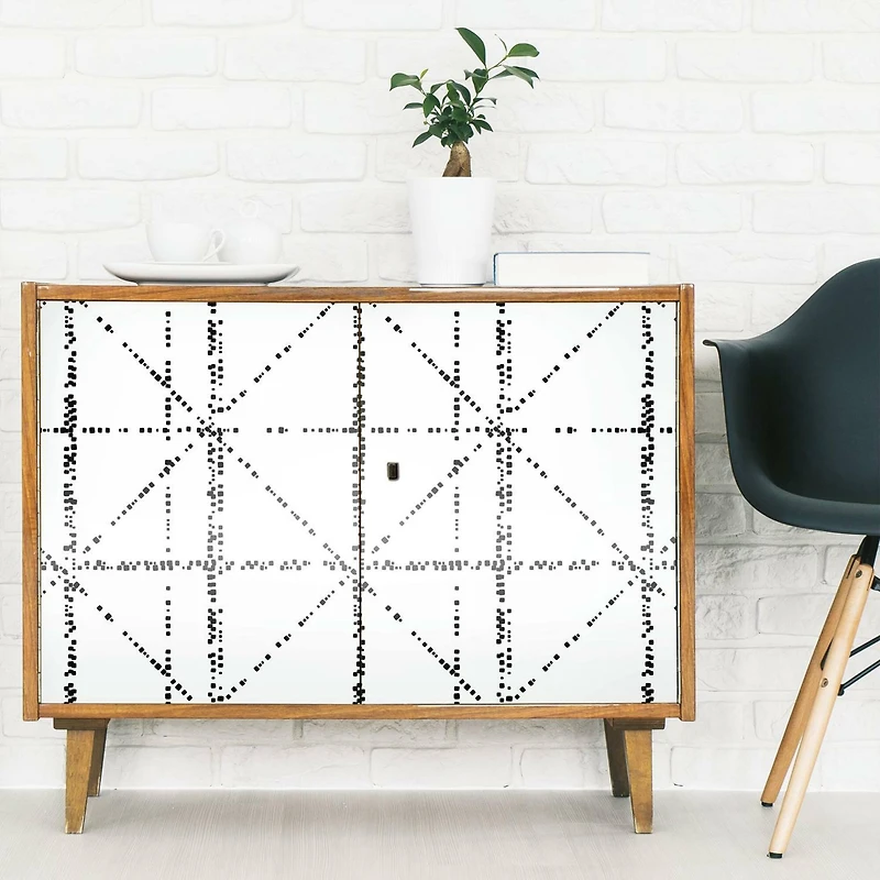 RoomMates Black Diamond Grid Specks Peel & Stick Wallpaper