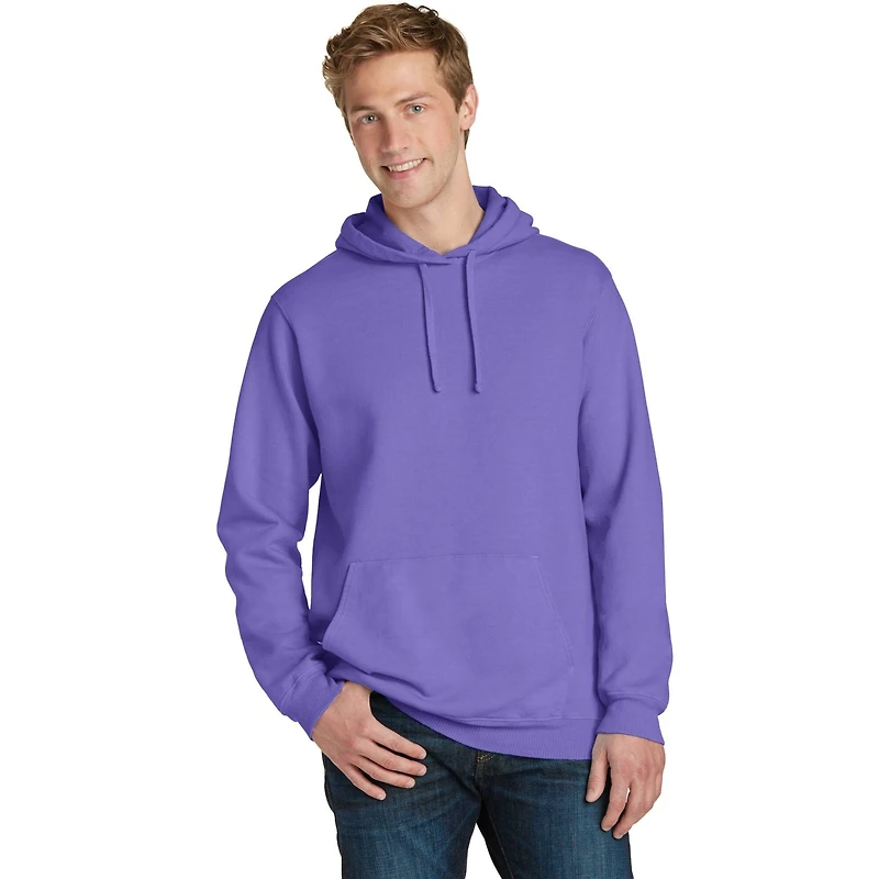 Port & Company® Beach Wash Garment-Dyed Pullover Hooded Adult Sweatshirt