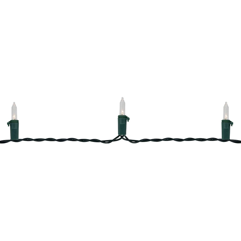 Battery Operated LED Mini Christmas Lights - Warm White  - 15.75' Green Wire - 50ct