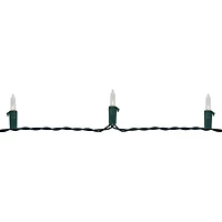 Battery Operated LED Mini Christmas Lights - Warm White  - 15.75' Green Wire - 50ct
