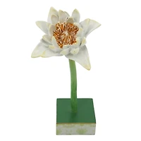 9.75" White Lotus Flower Tabletop Accent by Ashland®