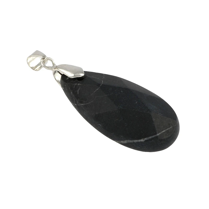 Black Jasper Teardrop Pendant by Bead Landing™