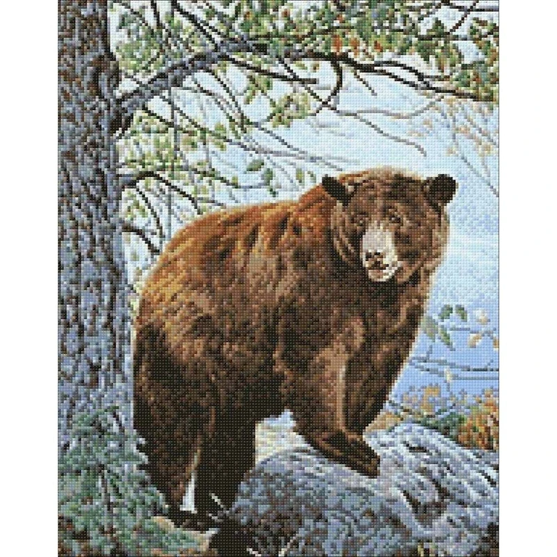 Wizardi Brown Bear Diamond Painting Kit