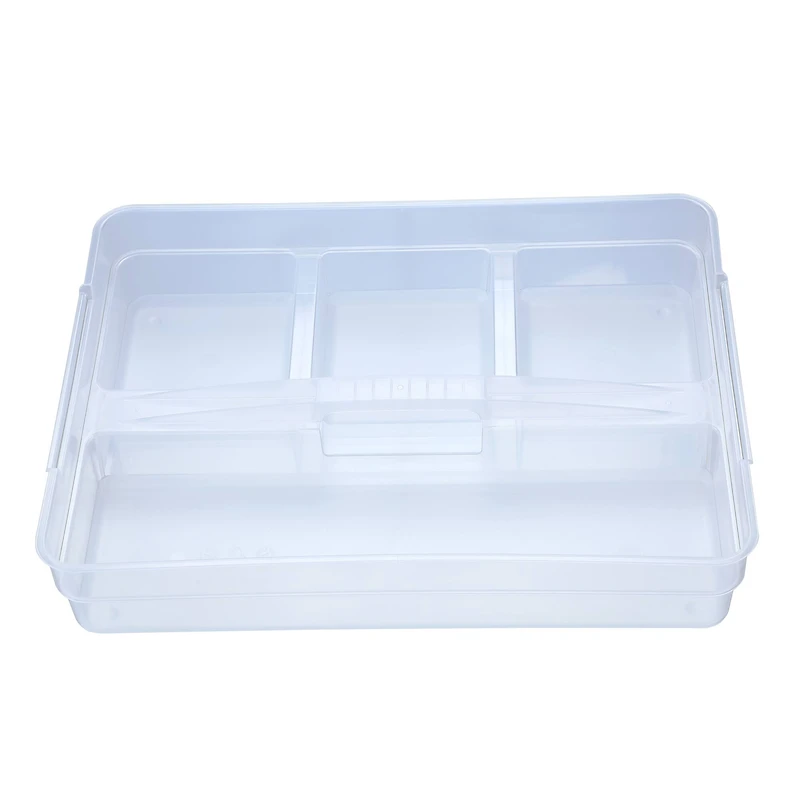 14.5" Clear Storage Tray with Handle by Simply Tidy®