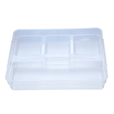 14.5" Clear Storage Tray with Handle by Simply Tidy®