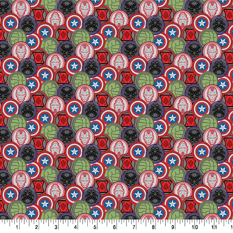 Marvel® Avengers Coins Cotton Fabric