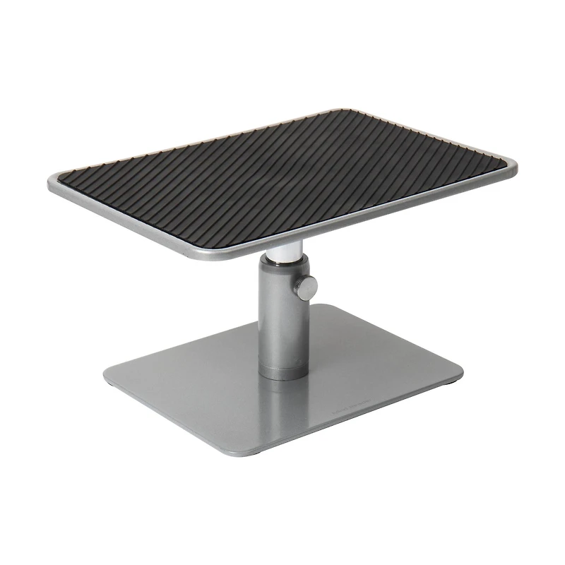 Mind Reader Silver & Black Metal Table Top Adjustable Laptop & Monitor Riser
