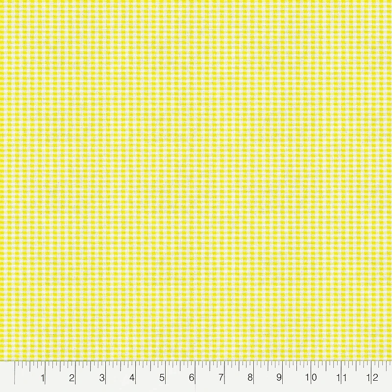 Fabric Editions Yellow Gingham Cotton Fabric