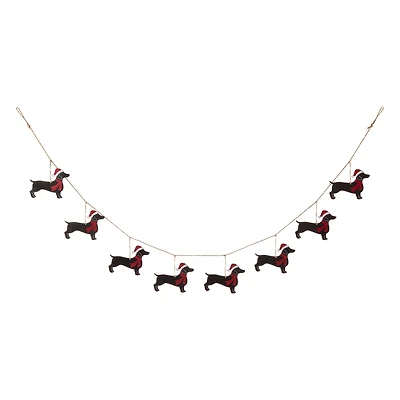 Glitzhome® 6ft. Metal Christmas Dog Garland