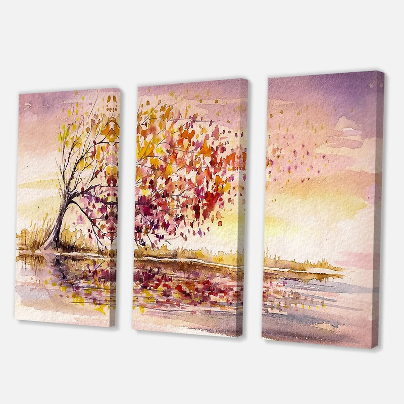 Designart - Yellow and Orange Autumn Tree