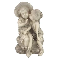 Design Toscano 14" Kissing Boy & Girl Statue
