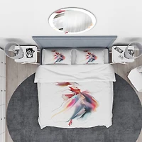 Designart 'Retro Fashion Dress' Portrait Bedding Set