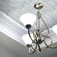 RoomMates White Tin Peel & Stick Tile Backsplash StickTiles®