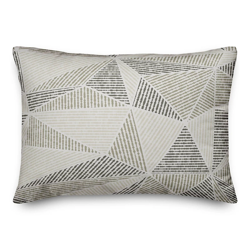 Triangle Line Pattern 14" x 20" Throw Pillow