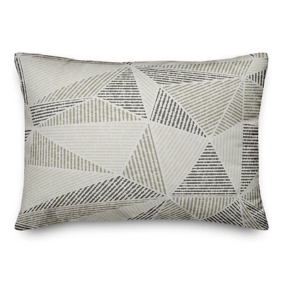 Triangle Line Pattern 14" x 20" Throw Pillow