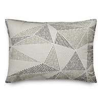 Triangle Line Pattern 14" x 20" Throw Pillow