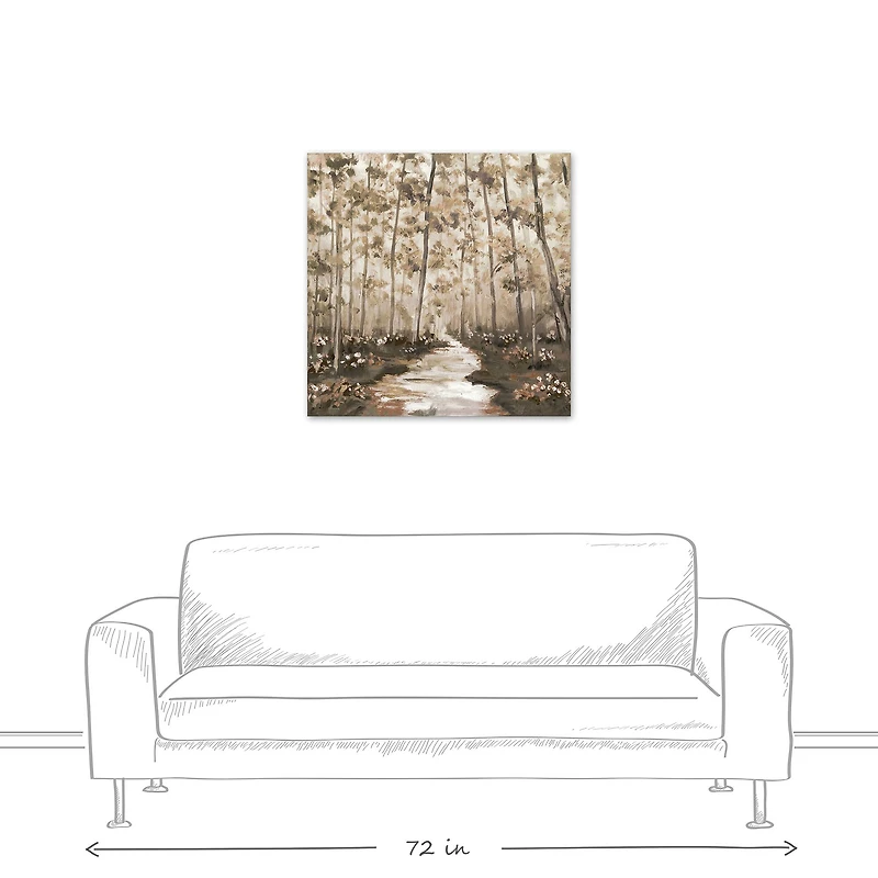 Tree Lined Path 30" x 30" Canvas Wall Art