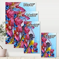 Designart - Titmouse Bird Sitting On A Branch Near A Birdhouse