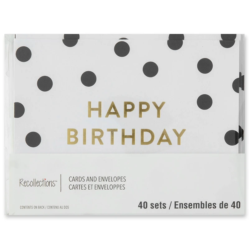 Happy Birthday Cards & Envelopes by Recollections™, 4.25" x 5.5"