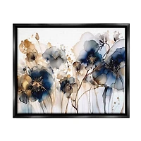 Stupell Industries Navy & Gold Abstraction Floater Framed Art