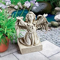 Design Toscano 14" Look to the Heavens Memorial Garden Angel Statue
