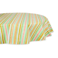 Spring Stripe Vinyl Tablecloth 70" Round
