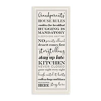 Stupell Industries Grandparents House Rules Wooden Wall Plaque