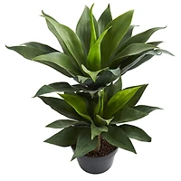 2.4ft. Potted Double Agave Succulent Artificial Plant 