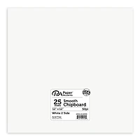 PA Paper™ Accents White 12" x 12" 50pt. Heavy Chipboard, 25 Sheets