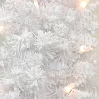 4ft. Pre-Lit Slim Flocked Artificial Christmas Tree with Clear Lights