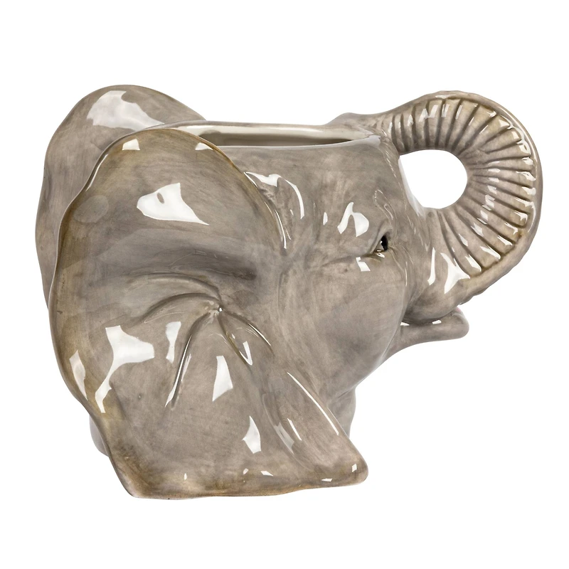 Hello Honey® 6.75" Round Ceramic Elephant Head Planter