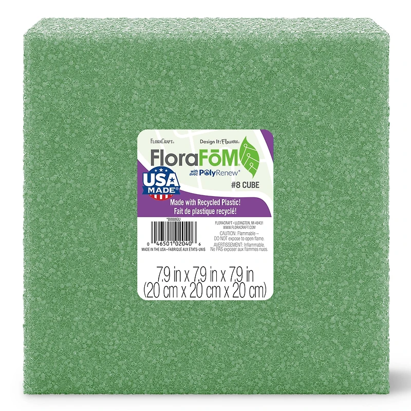 FloraCraft® FloraFōM 8" Green Foam Cube